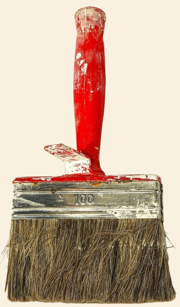 paint brush, flat brush, color order
